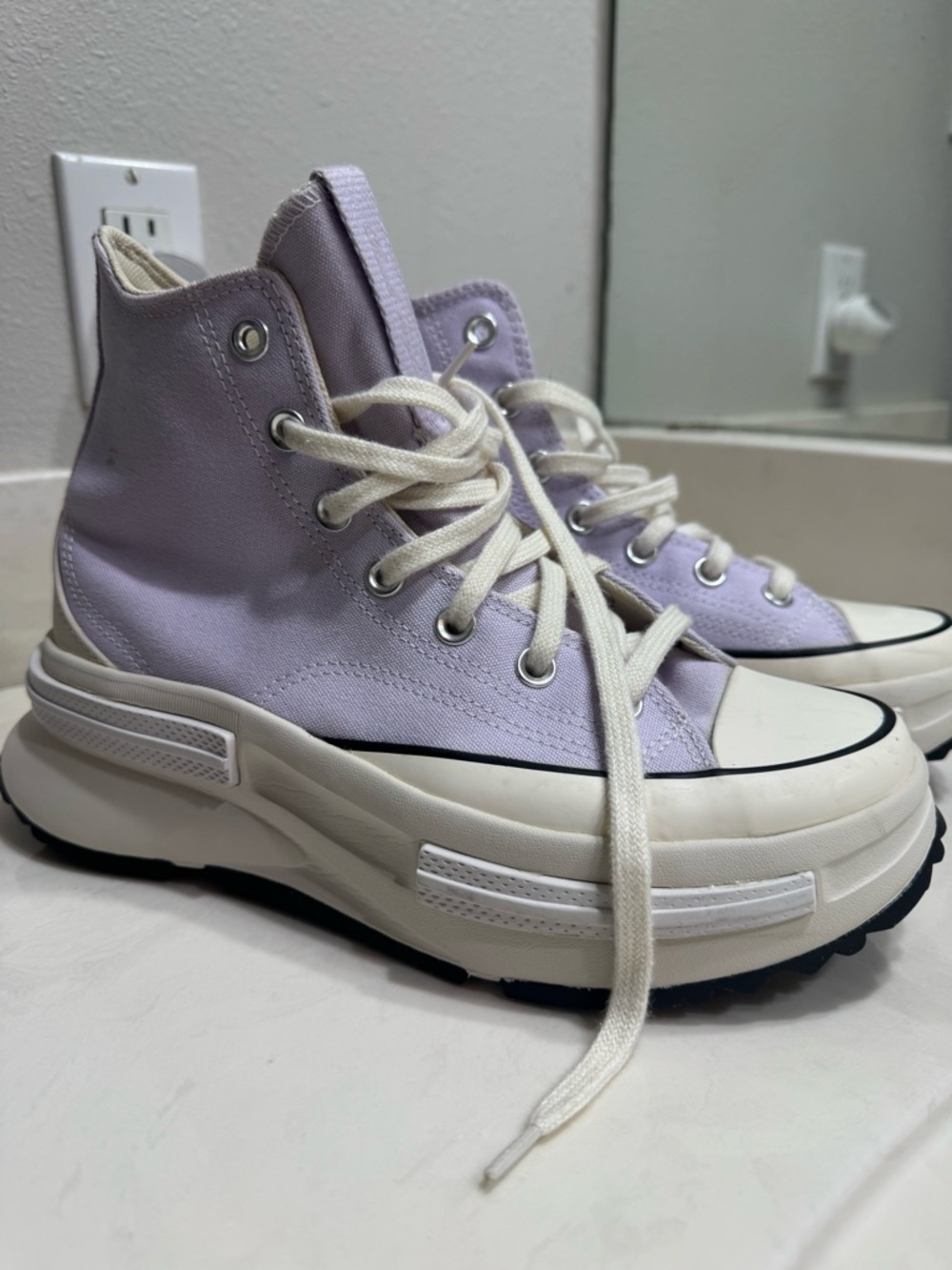 High-Top Canvas Platform Sneakers - Lavender Legacy CX - Picture 2 of 10